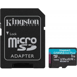 Kingston 1.0TB microSD A2 UHS-I U3 (V30) Canvas Go Plus Gen 4 +SD adapter